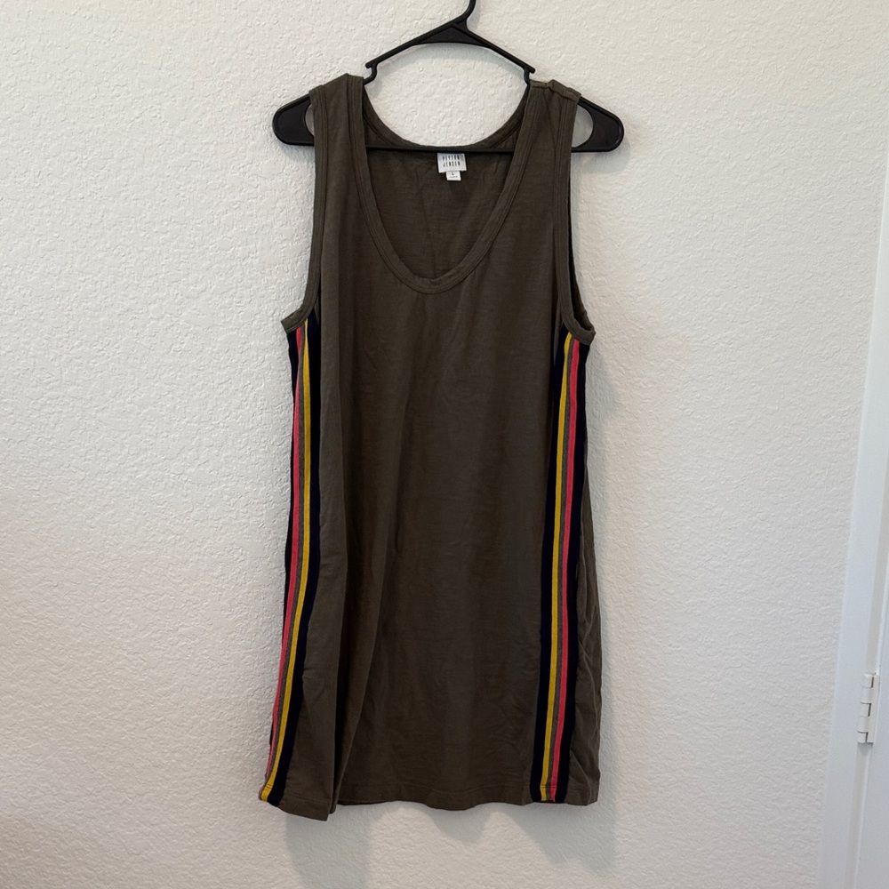 Evereve Sleeveless Dress with Colorful Stripes